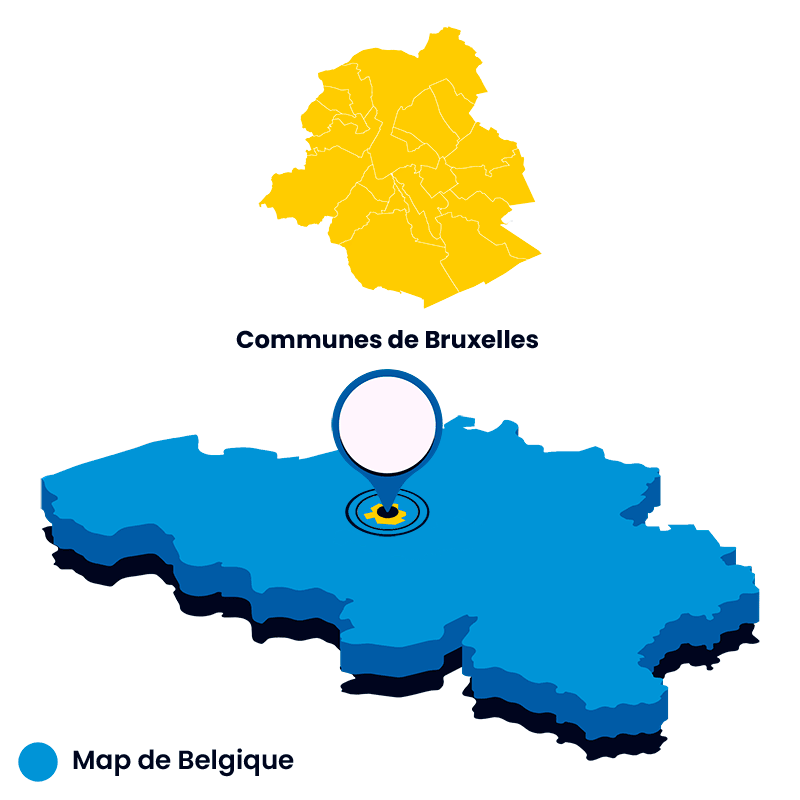 Map de la Région de Bruxelles